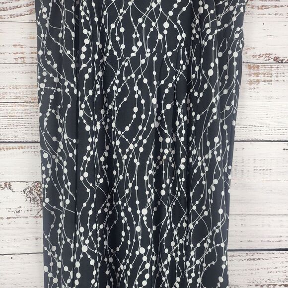 Robert Louis Maxi Skirt XL Womens Black White Pull On Stretch Modest - Picture 4 of 11